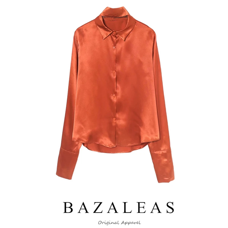 Bazaleas Like silk Smooth Satin Buttons Blusa Vintage blusas mujer de moda 2019 Chocker Blouse Feminina blusas Fashion shirt
Bazaleas Like silk Smooth Satin Buttons Blusa Vintage blusas mujer de moda 2019 Chocker Blouse Feminina blusas Fashion shirt