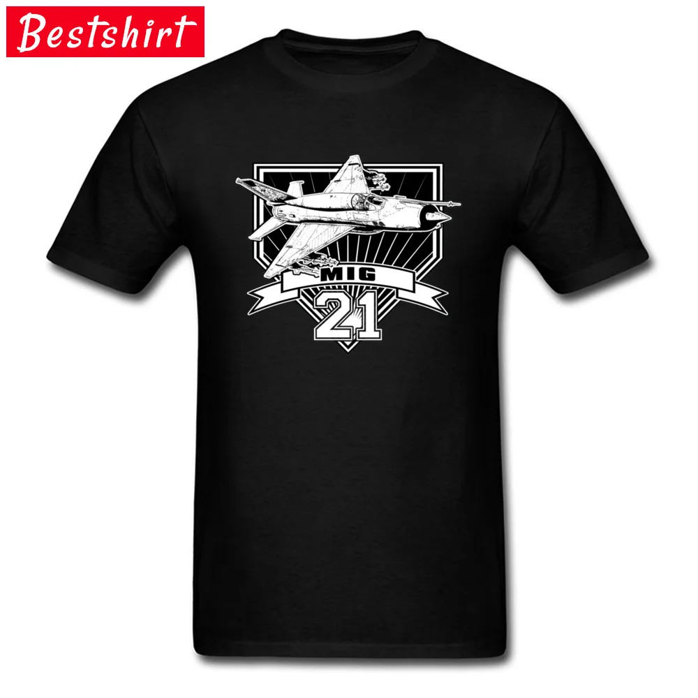 GroupCustom Short Sleeve T Shirt NEW YEAR DAY Special Round Neck Pure Cotton Tshirts Youth Top T-shirts Mig 21 9551 Mig 21 9551 black