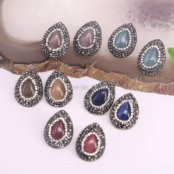 Mixed Color 5Pair Pave Rhinestone Water Drop Opal Stone Charms Stud Earrings Jewelry Finding
Mixed Color 5Pair Pave Rhinestone Water Drop Opal Stone Charms Stud Earrings Jewelry Finding