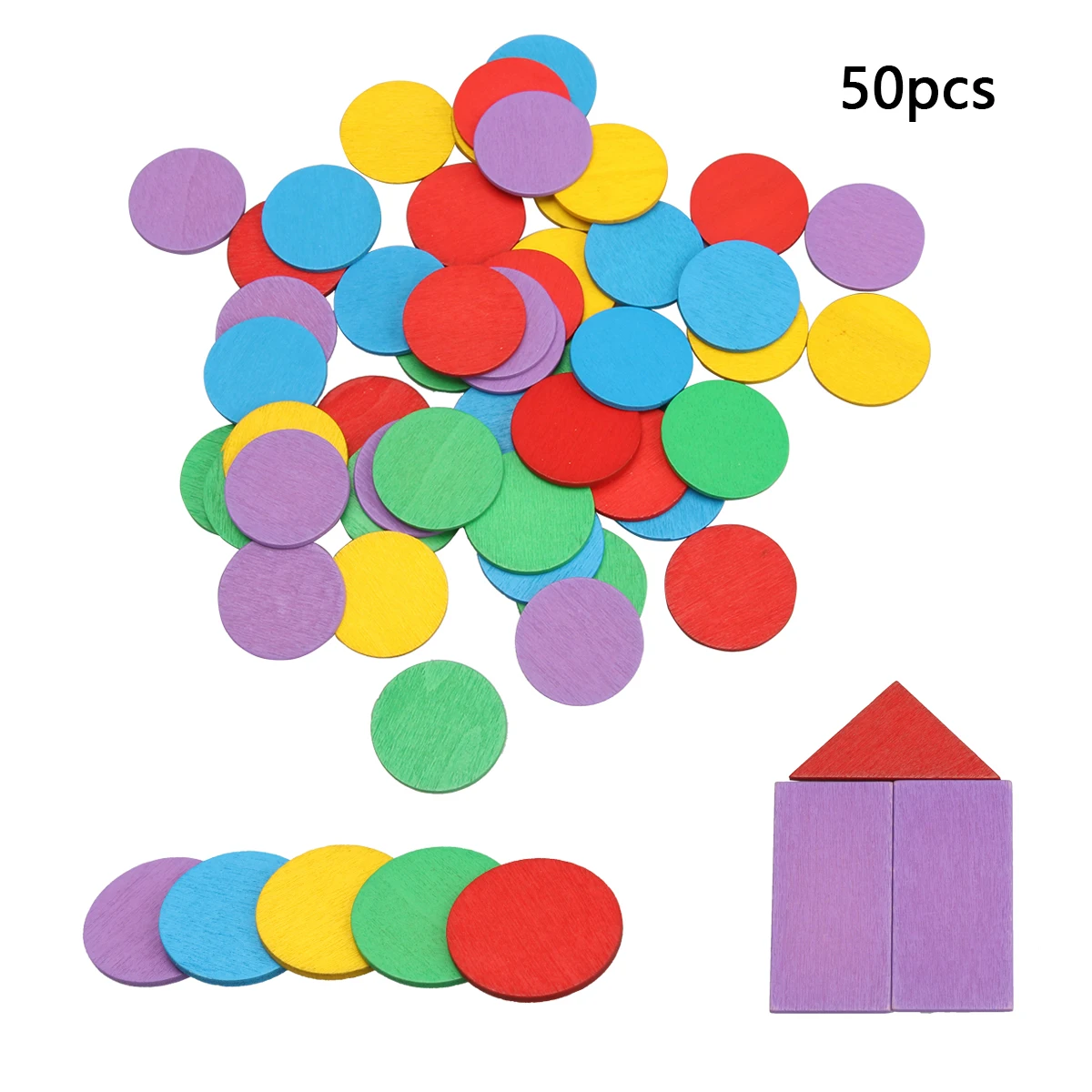 50PCS Figure Arithmetic Baby Math Circular Color Wooden Toys Mathematical Geometry Wood Chip Montessori Educational Toy for Kids
50PCS Figure Arithmetic Baby Math Circular Color Wooden Toys Mathematical Geometry Wood Chip Montessori Educational Toy for Kids