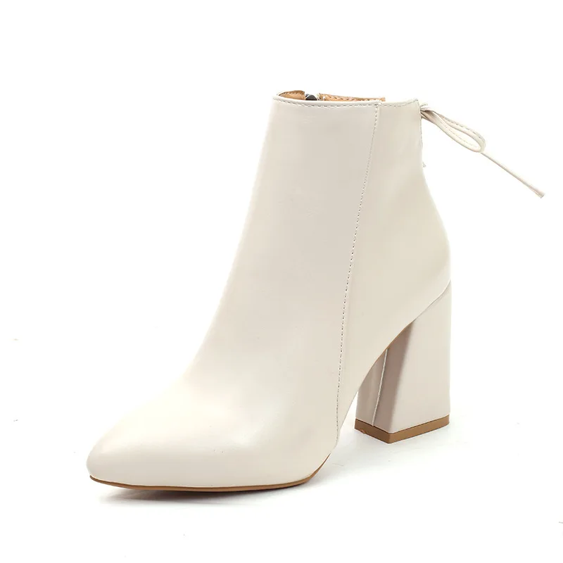 2019 autumn and winter European and American Martin boots thick with side zipper women's booties beige 0220
2019 autumn and winter European and American Martin boots thick with side zipper women's booties beige 0220