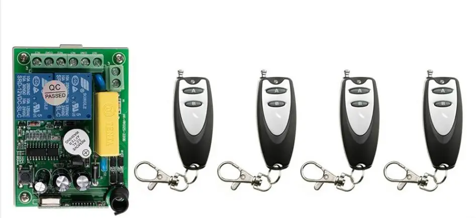 High quality AC220V 2CH 10A Wireless Power Switch System teleswitch 1 Receiver & 4Transmitter Learning Code Toggle Momentary
High quality AC220V 2CH 10A Wireless Power Switch System teleswitch 1 Receiver & 4Transmitter Learning Code Toggle Momentary