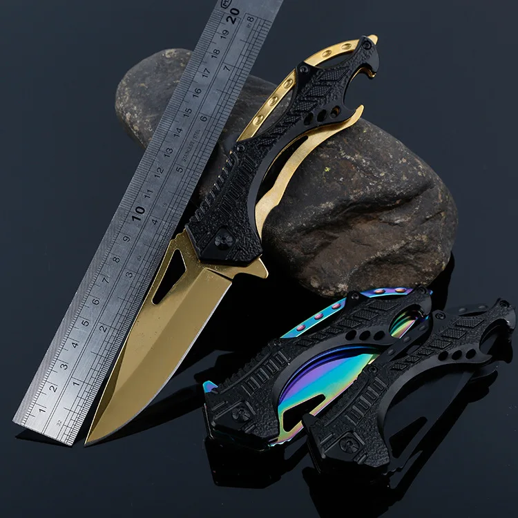 Free shipping Folding Knife Black Titanium Tactical Pocket Knife Rescue survival knife aluminum handle Camping Hunting knife
Free shipping Folding Knife Black Titanium Tactical Pocket Knife Rescue survival knife aluminum handle Camping Hunting knife