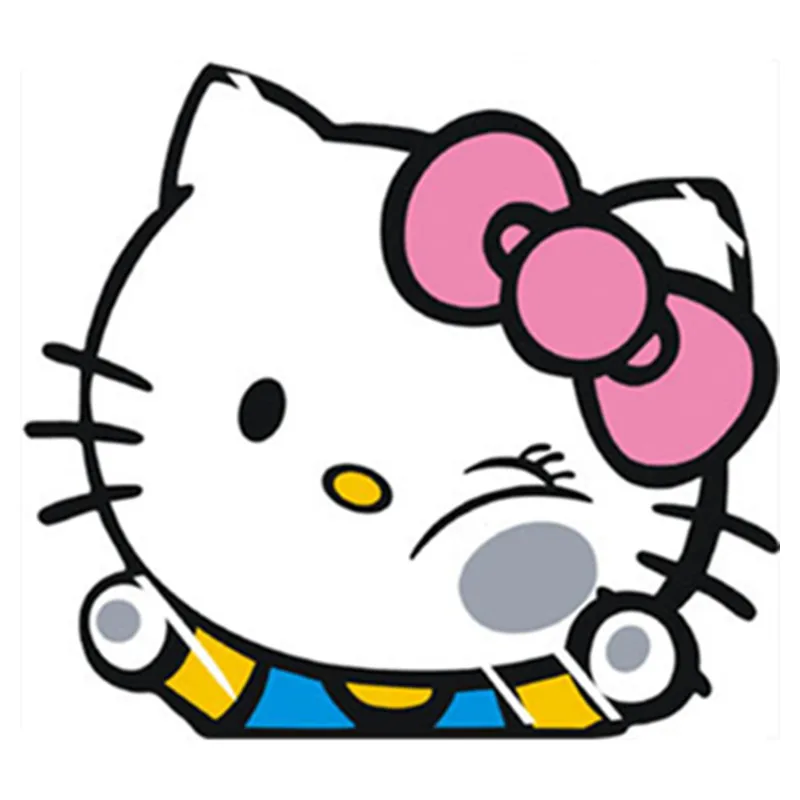 Наклейки для стайлинга автомобилей Забавный мультфильм 3d hello kitty коллид стекло