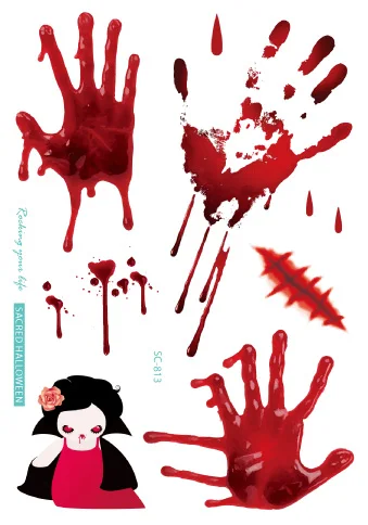 Temporary Tatoo Fake Tattoo Sticker Halloween Scary Scar Hand Blood Mark Flash Tatto Waterproof Tattoos For Men Women Kids
Temporary Tatoo Fake Tattoo Sticker Halloween Scary Scar Hand Blood Mark Flash Tatto Waterproof Tattoos For Men Women Kids