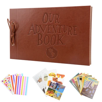 Vintage 80 Pages Kraft Paper Sheets Card Set Our My Adventure Book Album With Handmade DIY Tool Photo foto Scrapbook Photo Album
Vintage 80 Pages Kraft Paper Sheets Card Set Our My Adventure Book Album With Handmade DIY Tool Photo foto Scrapbook Photo Album