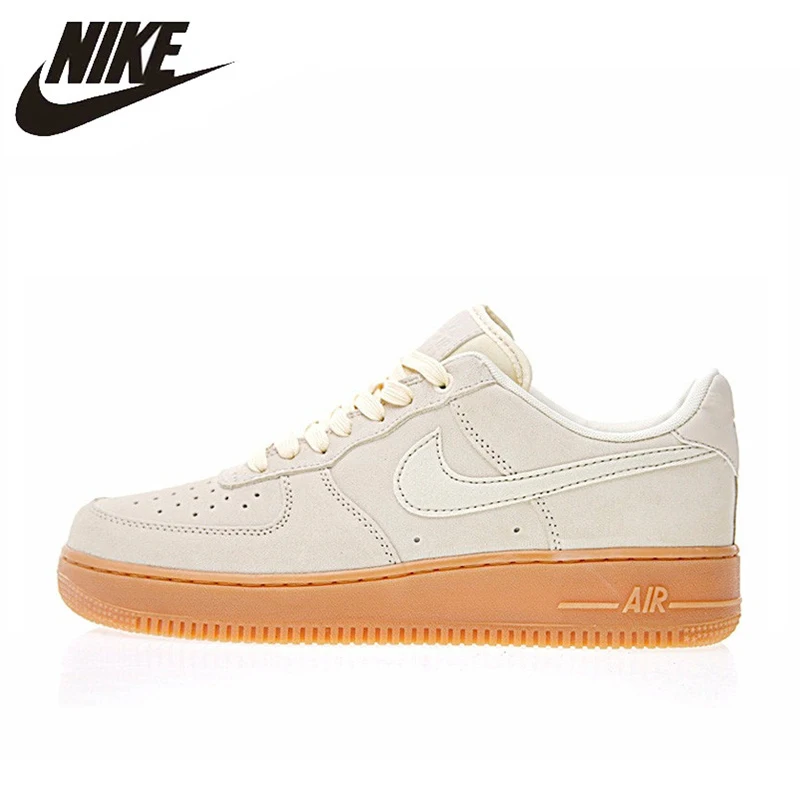 

Nike Air Force 1 AF1 for Men and Women Skateboarding Shoes , Beige, Non-slip Shock Absorbing Abrasion-resistant AA0287 600