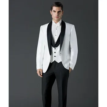 Custom Made Groomsmen Shawl Black Lapel Groom Tuxedo One Button Mens Suits Wedding Best Man suit Blazer 2017 (Jacket+Pants+Vest)
Custom Made Groomsmen Shawl Black Lapel Groom Tuxedo One Button Mens Suits Wedding Best Man suit Blazer 2017 (Jacket+Pants+Vest)