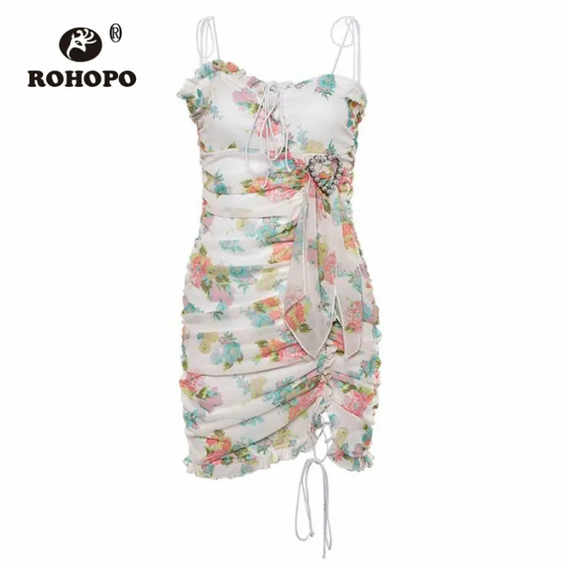 ROHOPO Bodycon Party Dress Cute Girl Ruffles Heart Pearl Printed Dresses Preppy Female Chiffon Floral Mini Vestido #D1733750
ROHOPO Bodycon Party Dress Cute Girl Ruffles Heart Pearl Printed Dresses Preppy Female Chiffon Floral Mini Vestido #D1733750