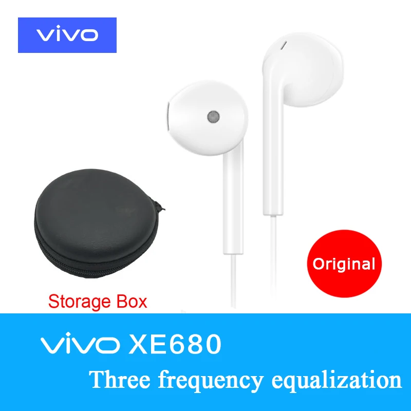 Original VIVO XE680 Headsets In-Ear with Storage Box 3.5mm Plug Wire Controller earphone for VIVO x21 x20 x23 x7 x9plus xplay6
Original VIVO XE680 Headsets In-Ear with Storage Box 3.5mm Plug Wire Controller earphone for VIVO x21 x20 x23 x7 x9plus xplay6