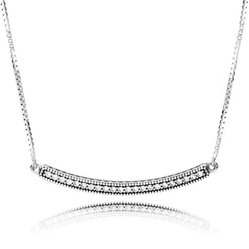 New Trendy Authentic 925 Sterling Silver Hearts of Pandora Bar Necklace For Women Wedding Birthday Gift fit Europe Fine Jewelry
New Trendy Authentic 925 Sterling Silver Hearts of Pandora Bar Necklace For Women Wedding Birthday Gift fit Europe Fine Jewelry