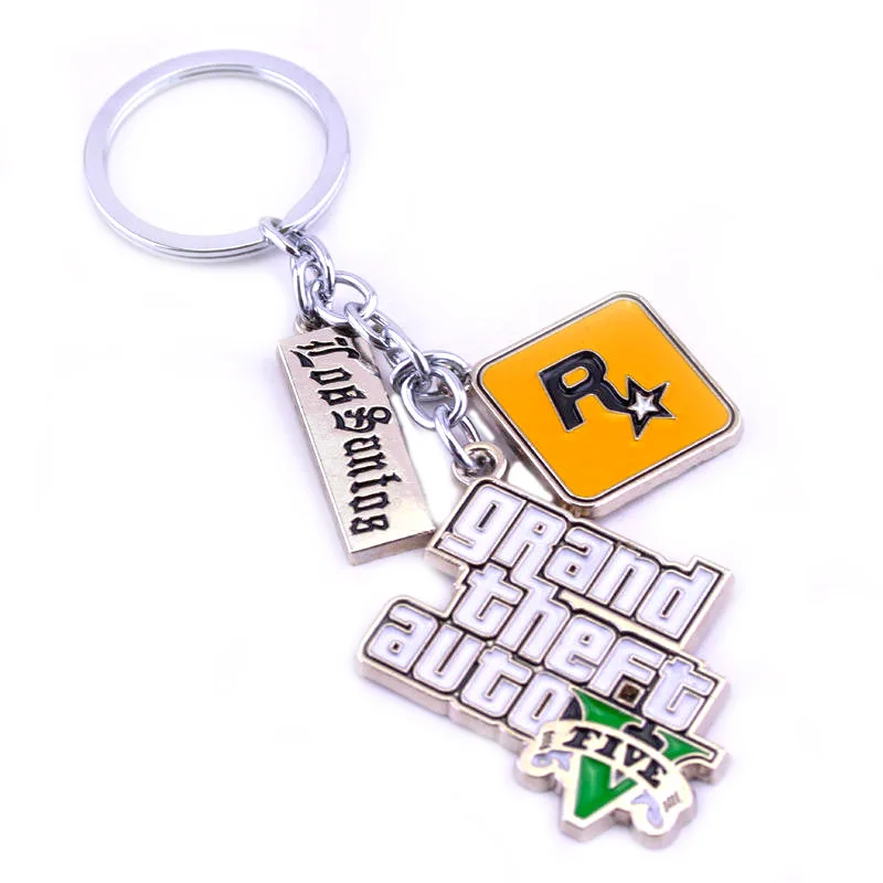 Брелок для ключей PS4 GTA 5 брелок с рисунком из игры Grand Theft Auto фанатов Xbox PC Rockstar 4 см