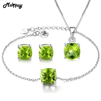 MoBuy Natural Gemstone 4pcs Green Peridot 3pcs Jewelry Sets 100% 925 Sterling Silver For Women Wedding Fine Jewelry V018EHN
MoBuy Natural Gemstone 4pcs Green Peridot 3pcs Jewelry Sets 100% 925 Sterling Silver For Women Wedding Fine Jewelry V018EHN