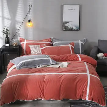 Cross stripes Bedding Set Orange Bed Set luxury Thick velvet Solid color Duvet Cover Set Bed Sheet Pillowcases Queen King size
Cross stripes Bedding Set Orange Bed Set luxury Thick velvet Solid color Duvet Cover Set Bed Sheet Pillowcases Queen King size