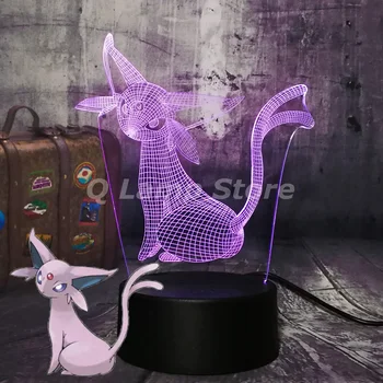 Novelty Lovely Pokemon Go Game Espeon Christmas 3D Small LED Kawaii Kid lamp LED Night Light 7Color Gradient Desk Lamp Baby Toy
Novelty Lovely Pokemon Go Game Espeon Christmas 3D Small LED Kawaii Kid lamp LED Night Light 7Color Gradient Desk Lamp Baby Toy