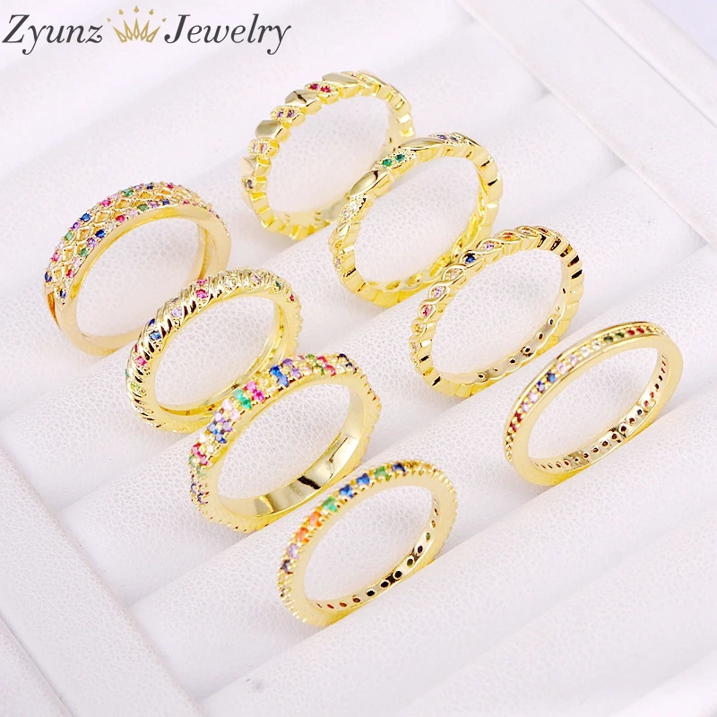 10PCS, Mix Random, Rainbow gold filled thin ring micro pave cz eternity various colors simple colorful cz rings wholesale
10PCS, Mix Random, Rainbow gold filled thin ring micro pave cz eternity various colors simple colorful cz rings wholesale