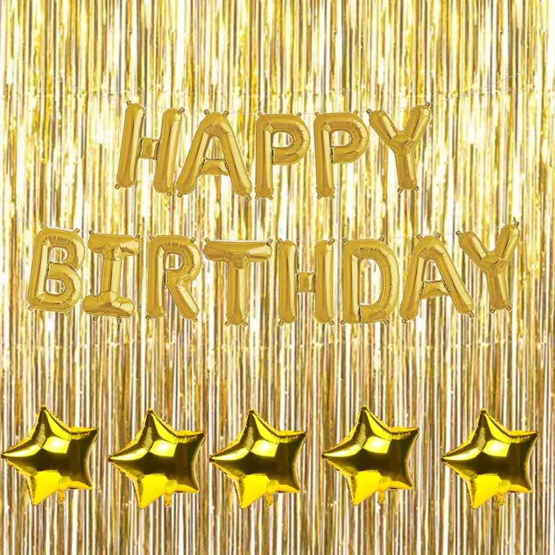 1 Set Happy birthday letter Inflatable balloons Curtains Tinsel adult kids birthday 1 18 21 30 40 50 60 years party decorations
1 Set Happy birthday letter Inflatable balloons Curtains Tinsel adult kids birthday 1 18 21 30 40 50 60 years party decorations