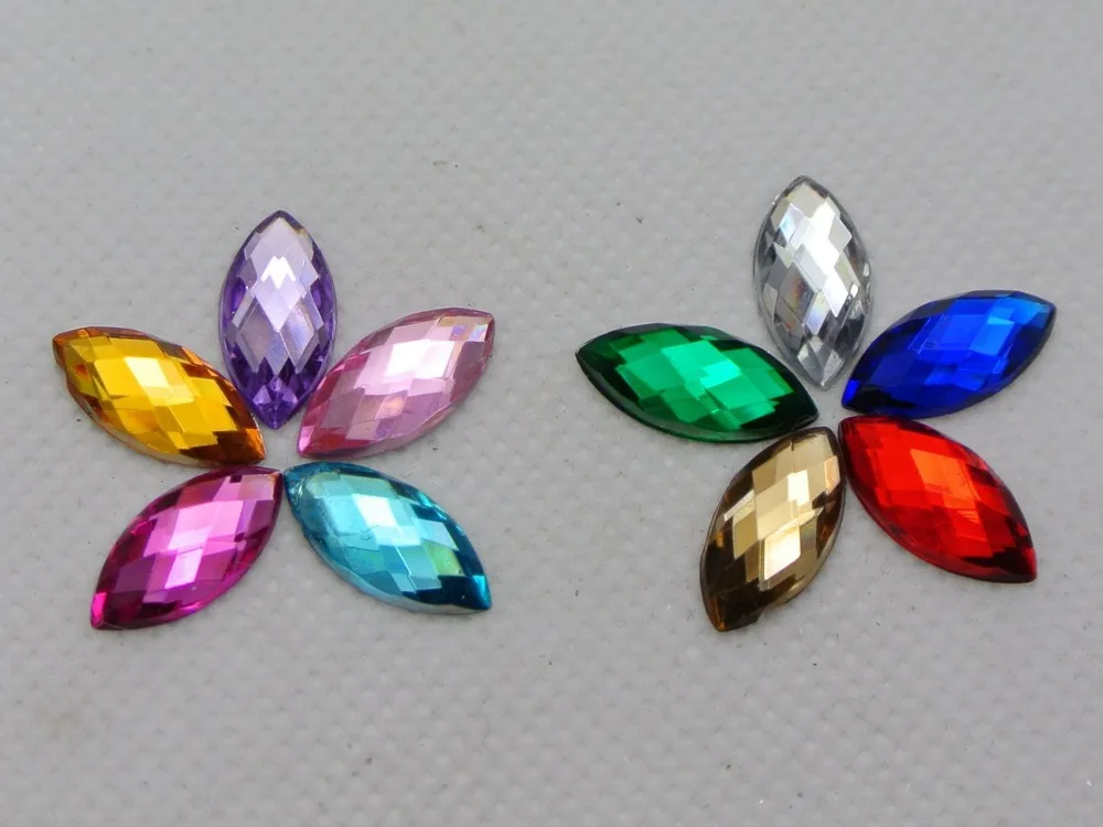 200 Mixed Color Acrylic Flatback Faceted Horse Eye Rhinestone Gems 7X15mm No Hole
200 Mixed Color Acrylic Flatback Faceted Horse Eye Rhinestone Gems 7X15mm No Hole