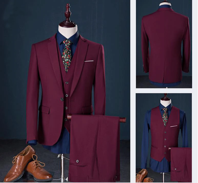 2018 Men's Suits Customize Slim Fit Groom Tuxedos Groom's men Wedding Best Man Suit Men's Suits 3 pieces Jacket+Pants+Vest 
2018 Men's Suits Customize Slim Fit Groom Tuxedos Groom's men Wedding Best Man Suit Men's Suits 3 pieces Jacket+Pants+Vest