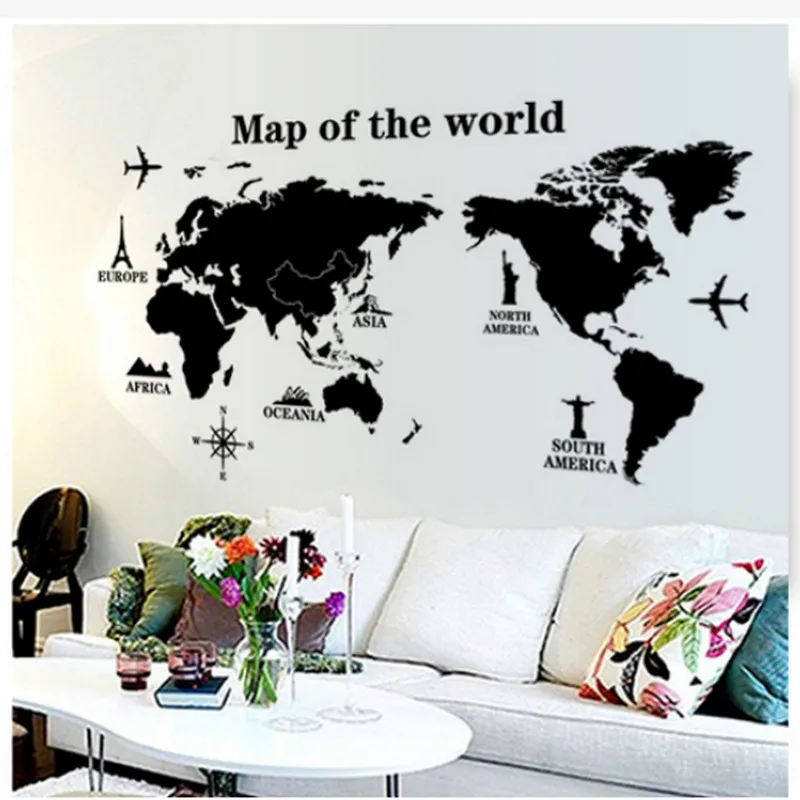 60cm X 90cm Wall Sticker World Map for House Living Room Decoration Decal Stickers Bedroom Decor Wall Stickers Wallpaper Mural
60cm X 90cm Wall Sticker World Map for House Living Room Decoration Decal Stickers Bedroom Decor Wall Stickers Wallpaper Mural