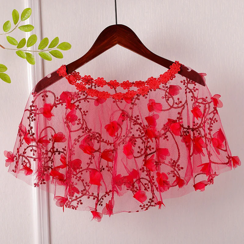 RedMesh Chiffon Lace Collar Sunscreen Cloak Neck Short Shawl Thin Short Coat Strapless Small Shawl Vest Summer Dress Lace Fabric
RedMesh Chiffon Lace Collar Sunscreen Cloak Neck Short Shawl Thin Short Coat Strapless Small Shawl Vest Summer Dress Lace Fabric