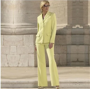 Women 2 Piece Pants Set Female Work Blazer Pants Suit LightYellow Ladies Slim Fit Trouser Suits Elegant Business Set Custom Made
Women 2 Piece Pants Set Female Work Blazer Pants Suit LightYellow Ladies Slim Fit Trouser Suits Elegant Business Set Custom Made