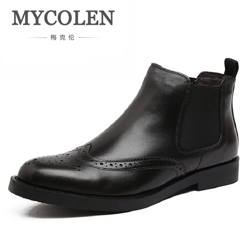 MYCOLEN Martin Boots Pointed Toe Autumn Brand Shoes Carved Hollow Solid Men Boots Genuine Leather Comfortable Bota Masculina
MYCOLEN Martin Boots Pointed Toe Autumn Brand Shoes Carved Hollow Solid Men Boots Genuine Leather Comfortable Bota Masculina