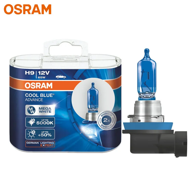 OSRAM Cool Blue Advance H9 12V 65W 5000K Halogen Cool Blue White Xenon Look Auto Headlight Car Light Lamp 62213CBA (Twin)
OSRAM Cool Blue Advance H9 12V 65W 5000K Halogen Cool Blue White Xenon Look Auto Headlight Car Light Lamp 62213CBA (Twin)