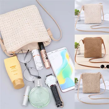 NoEnName Summer Women's Straw Woven Plait Small Square Bags One Shoulder Slanted Across Bag Crossbody Messenger Handbag Bags
NoEnName Summer Women's Straw Woven Plait Small Square Bags One Shoulder Slanted Across Bag Crossbody Messenger Handbag Bags
