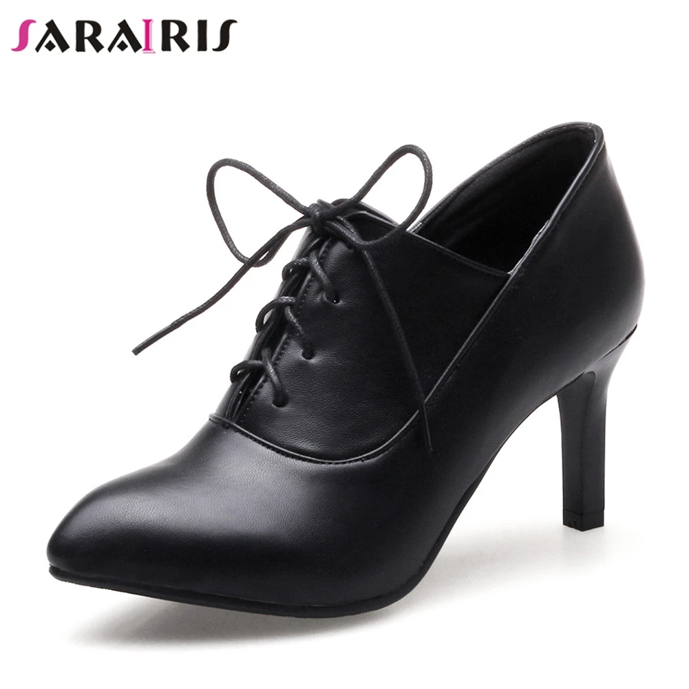 SARAIRIS Brand New Thin High Heels Pointed Toe Lace Up Shoes Woman Casual Office women's Spring Autumn Pumps Plus Size 32-46 
SARAIRIS Brand New Thin High Heels Pointed Toe Lace Up Shoes Woman Casual Office women's Spring Autumn Pumps Plus Size 32-46