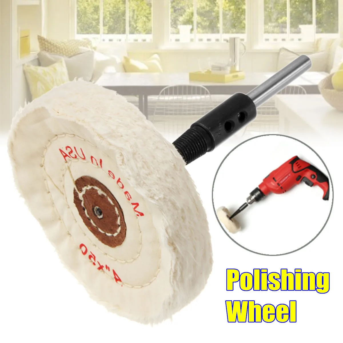 Drillpro 4 Inch Felt Wool Polishing Wheel Adapter Set Changed Electric Drill Into Polishing Machine Abrasive Tools
Drillpro 4 Inch Felt Wool Polishing Wheel Adapter Set Changed Electric Drill Into Polishing Machine Abrasive Tools