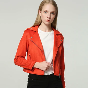 Klacwaya 2019 Autumn Women Faux Suede Leather Biker Jackets Long Sleeve Zipper Suede Coat Streetwear Orange Autumn Outfit
Klacwaya 2019 Autumn Women Faux Suede Leather Biker Jackets Long Sleeve Zipper Suede Coat Streetwear Orange Autumn Outfit