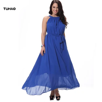 TUHAO Halter Chiffon Long Women's Dress Bohemian Summer Maxi Long Dresses Sleeveless Sashes Female Plus Size 4xl 5xl 6xl CM01
TUHAO Halter Chiffon Long Women's Dress Bohemian Summer Maxi Long Dresses Sleeveless Sashes Female Plus Size 4xl 5xl 6xl CM01
