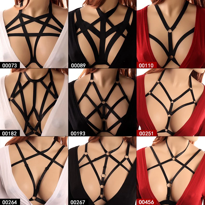 Strappy Body Harness Bra for Women Black Soft Tops Caged Bra Bondage Sexy Lingerie Punk Gothic Plus Size Festival Rave Wear
Strappy Body Harness Bra for Women Black Soft Tops Caged Bra Bondage Sexy Lingerie Punk Gothic Plus Size Festival Rave Wear