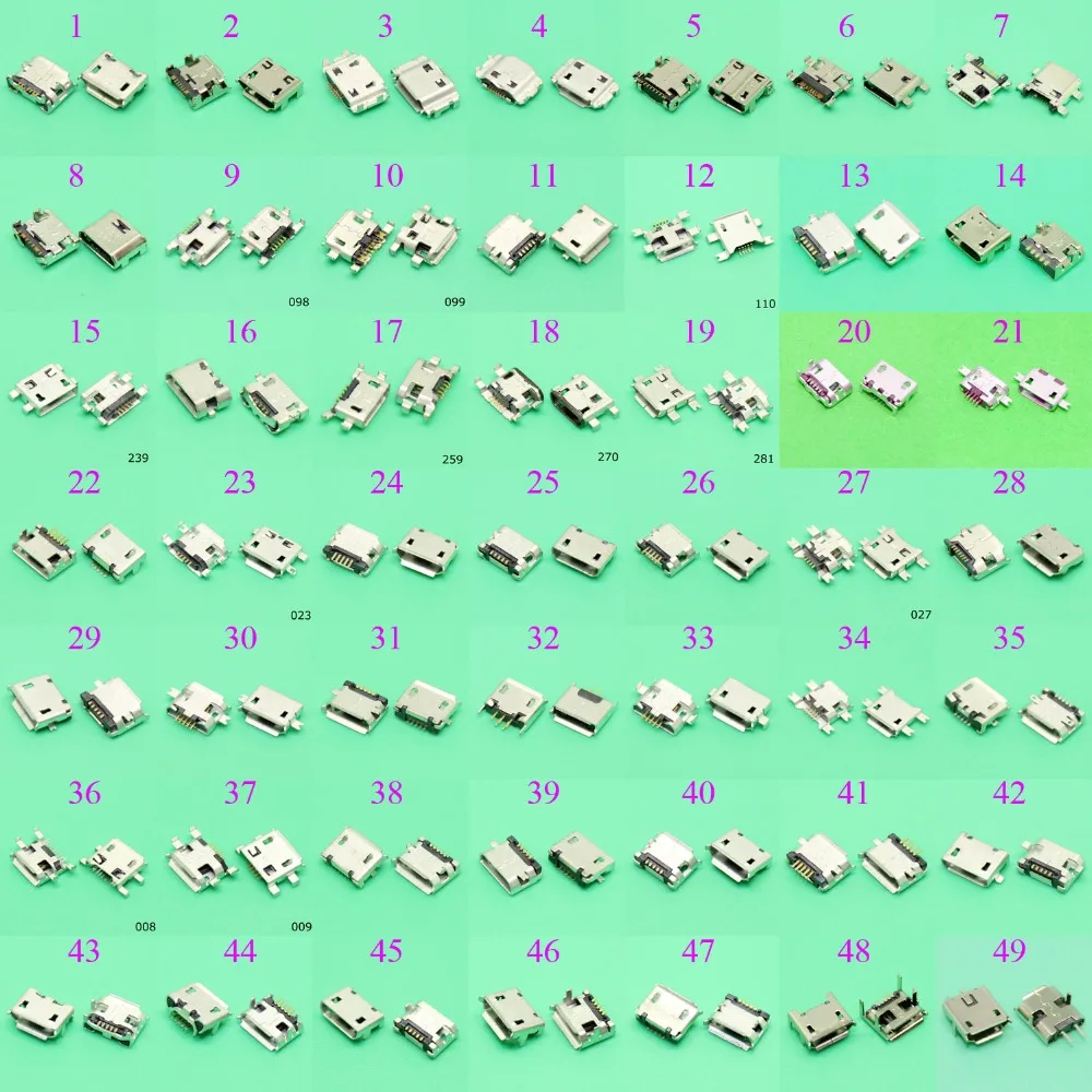 49Models 49pcs - 980pcs Micro USB jack 5Pin,7pin Micro USB Connector Micro USB Jack Charging port socket for Samsung for Lenovo
49Models 49pcs - 980pcs Micro USB jack 5Pin,7pin Micro USB Connector Micro USB Jack Charging port socket for Samsung for Lenovo