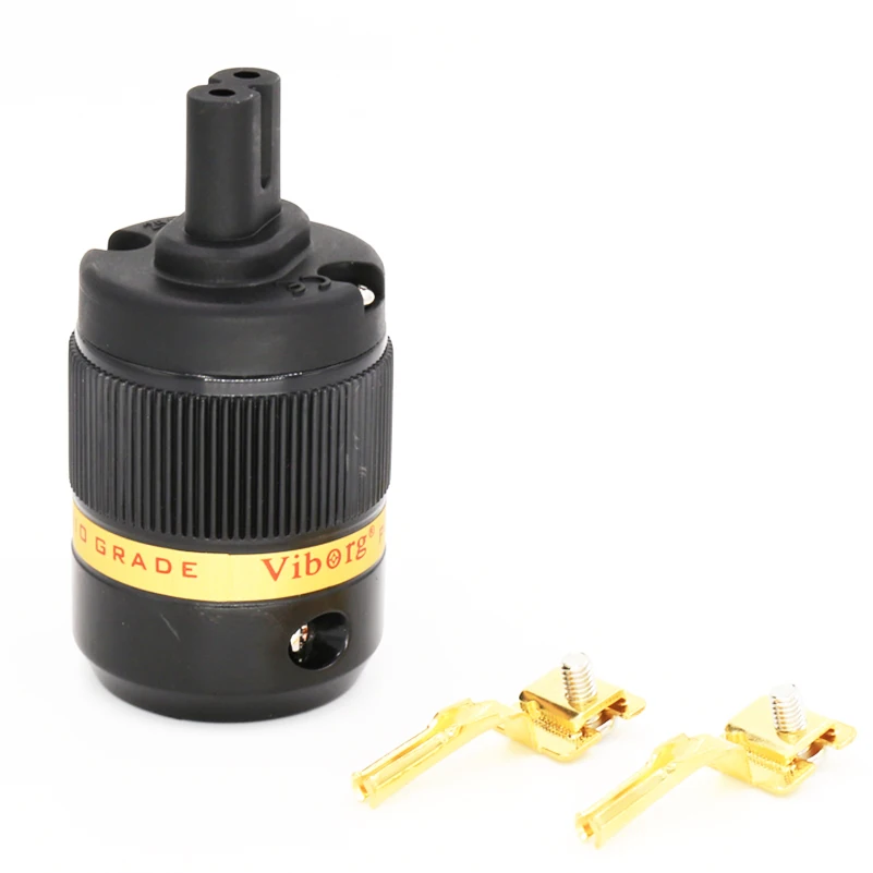 Viborg Pcs High Quality VF508G C7 Pure Copper Gold Plated Figure 8 IEC Connector AC Power Cord Audio Cable Connectors
Viborg Pcs High Quality VF508G C7 Pure Copper Gold Plated Figure 8 IEC Connector AC Power Cord Audio Cable Connectors