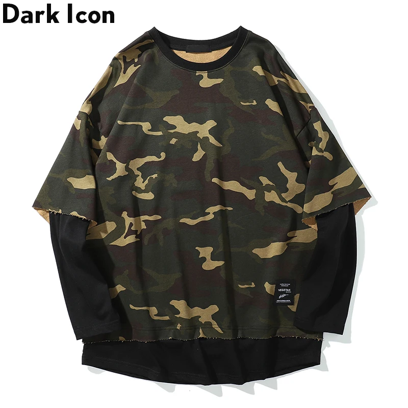 Dark Icon Camouflage Patchwork Men's Sweatshirts Fake 2pcs Sweatshirts Men Camo Sweatshirt
Dark Icon Camouflage Patchwork Men's Sweatshirts Fake 2pcs Sweatshirts Men Camo Sweatshirt