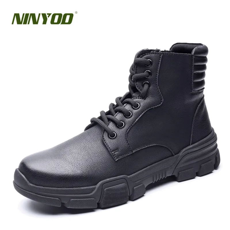NINYOO New Autumn Winter Shoes Men Genuine Leather Ankle Boots Desert Western Martens Weaproof Outdoor Army Boots Big Size 45 46
NINYOO New Autumn Winter Shoes Men Genuine Leather Ankle Boots Desert Western Martens Weaproof Outdoor Army Boots Big Size 45 46