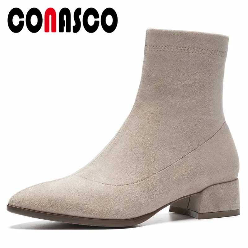 CONASCO Basic Boots High Heels Warm Autumn Winter Short Martin Shoes Woman Stretch Boots Ladies Dancing Pumps New Ankle Boots
CONASCO Basic Boots High Heels Warm Autumn Winter Short Martin Shoes Woman Stretch Boots Ladies Dancing Pumps New Ankle Boots