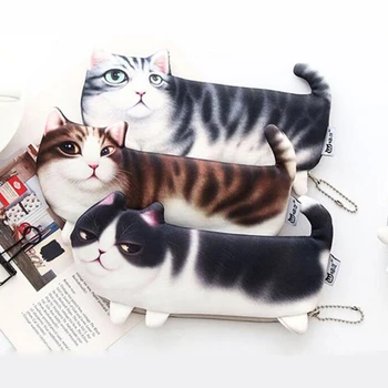 Creative cute cat pencil bag Korean version of the simulation printing cat stationery box storage pencil bag student supplies
Creative cute cat pencil bag Korean version of the simulation printing cat stationery box storage pencil bag student supplies