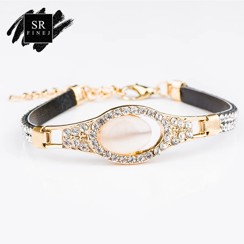SR:FINEJ Fashion Crystal Bracelets & Bangles For Women Rhinestone Leather Bracelet Crystal Opal Braclets Jewelry Hot Sale
SR:FINEJ Fashion Crystal Bracelets & Bangles For Women Rhinestone Leather Bracelet Crystal Opal Braclets Jewelry Hot Sale