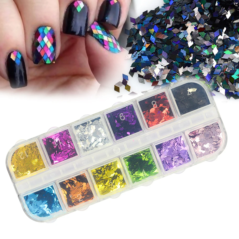1 Set Rhombus Nail Sequins Thin Slice Diamond Glitter Holographic Paillette Laser Tips Gel Nail Polish Decorations Manicure BELS
1 Set Rhombus Nail Sequins Thin Slice Diamond Glitter Holographic Paillette Laser Tips Gel Nail Polish Decorations Manicure BELS