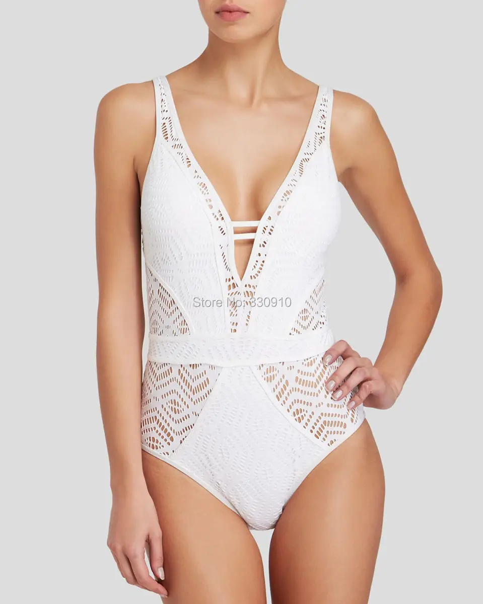 White and black One Piece Crochet Plunge One Piece v neck low cut Lace Swimsuit Monokini bathing suit bodysuit
White and black One Piece Crochet Plunge One Piece v neck low cut Lace Swimsuit Monokini bathing suit bodysuit
