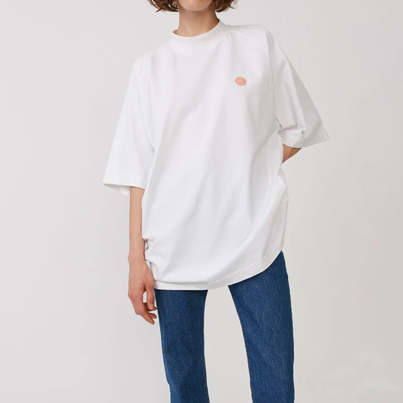 Spring and Summer 2019 Round Collar Spinning Thick Profile Seal White T-shirt Woman O-Neck Woman Clothes Women T-shirt
Spring and Summer 2019 Round Collar Spinning Thick Profile Seal White T-shirt Woman O-Neck Woman Clothes Women T-shirt