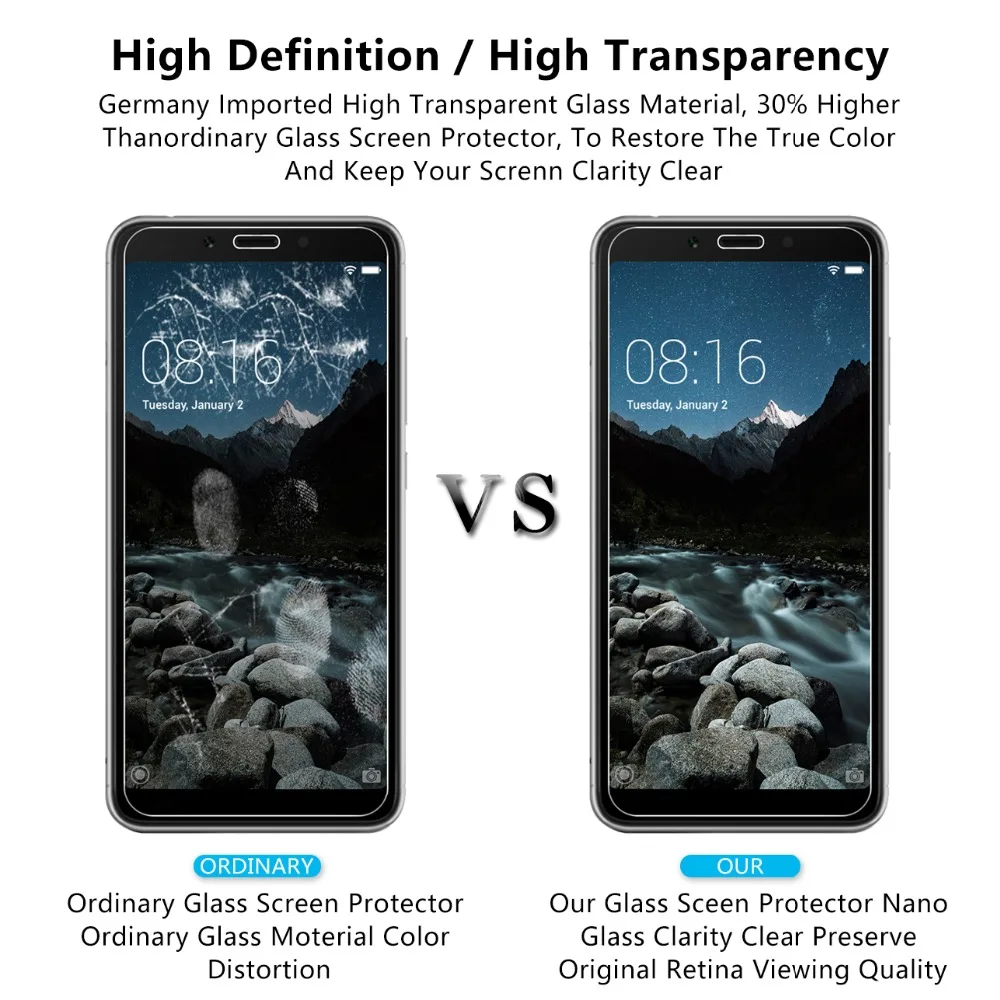 Tempered Glass For Xiaomi Redmi 6A Screen Protector For Xiao Mi Redmi 6A Front Clear Glass Protective Film Phone Accessory Glass (2)