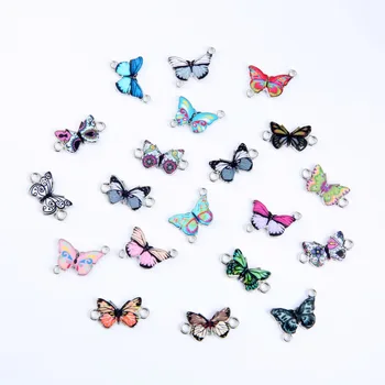 NCRHGL Colourful Butterfly print Charm Connectors For Making Bracelet Necklace Clothes Jewelry DIY Accessories 23x12mm 19pcs/lot
NCRHGL Colourful Butterfly print Charm Connectors For Making Bracelet Necklace Clothes Jewelry DIY Accessories 23x12mm 19pcs/lot