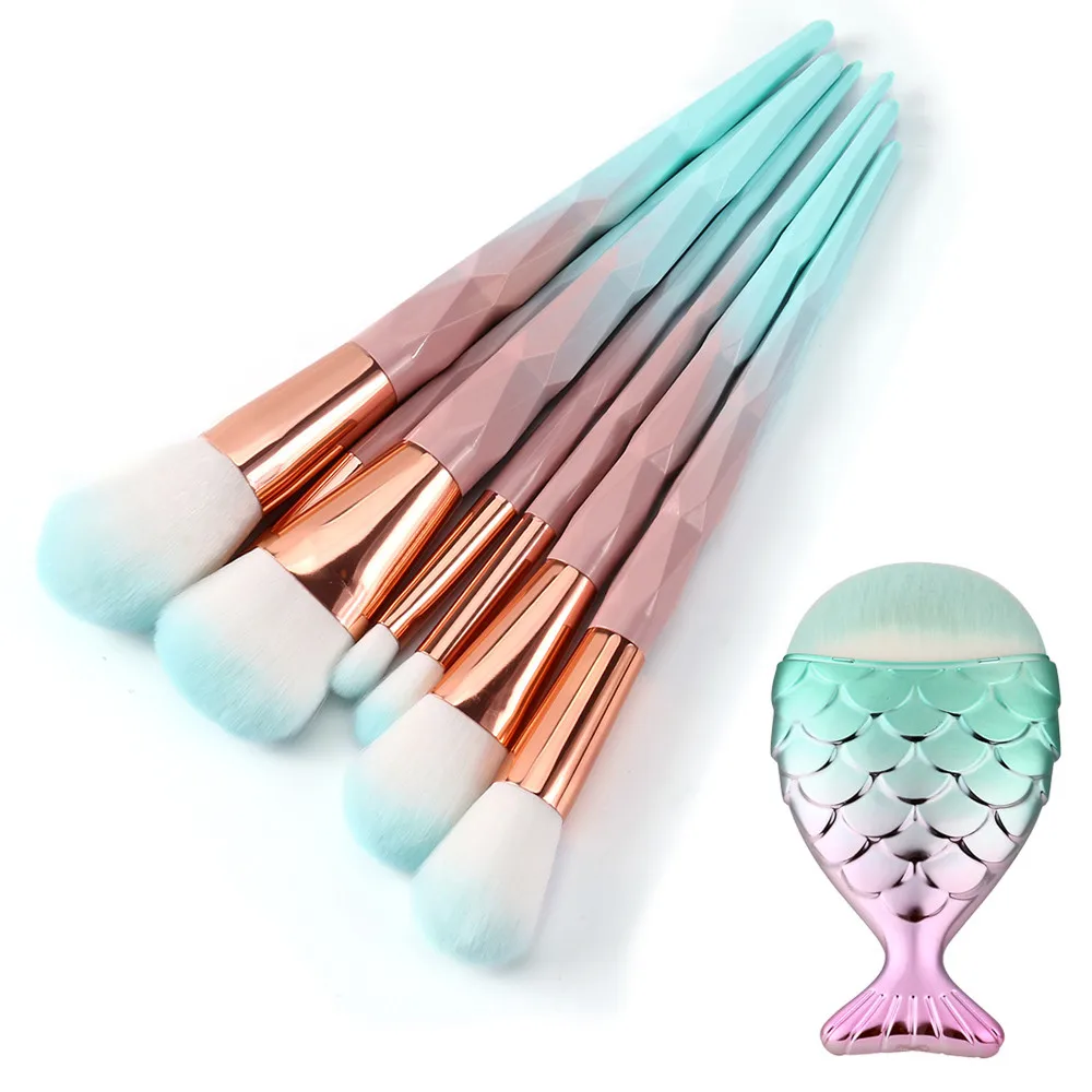 8PCS Makeup Brushes Kit Professional Mermaid Foundation Eyebrow Eyeliner Blush Cosmetic Concealer Brushes L5118
8PCS Makeup Brushes Kit Professional Mermaid Foundation Eyebrow Eyeliner Blush Cosmetic Concealer Brushes L5118
