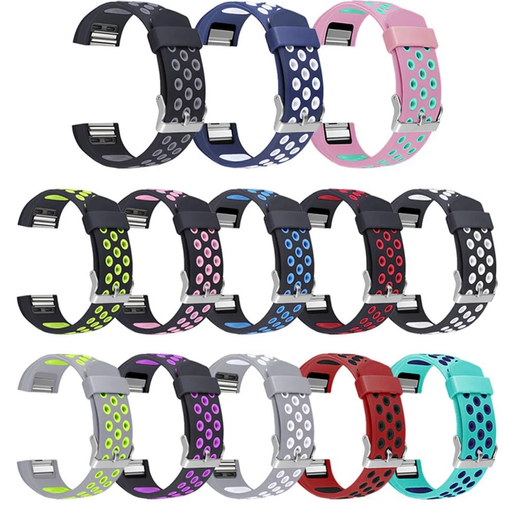 Tschick Silicone Sport Bands Compatible Fitbit Charge 2, Breathable Sport Replacement Bands Air Holes Small & Large Women Men
Tschick Silicone Sport Bands Compatible Fitbit Charge 2, Breathable Sport Replacement Bands Air Holes Small & Large Women Men