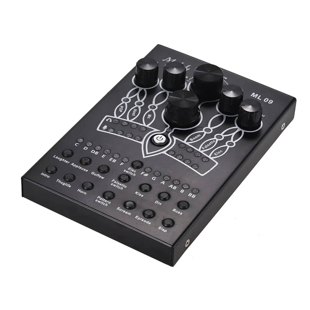 ML09 Portable External Sound Card 7 Modes 12 Sound Effects for Smartphone Computer Online Singing Recording Live 
ML09 Portable External Sound Card 7 Modes 12 Sound Effects for Smartphone Computer Online Singing Recording Live