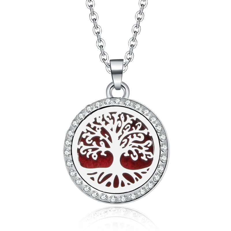 tree of Life pattern Aroma Diffuser Zircon Necklace Stainless steel Pendant Perfume Essential Oil Aromatherapy Locket gift
tree of Life pattern Aroma Diffuser Zircon Necklace Stainless steel Pendant Perfume Essential Oil Aromatherapy Locket gift
